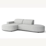 Olio Autentico Sofa narożna w kształcie litery L Tkanina Raven 6